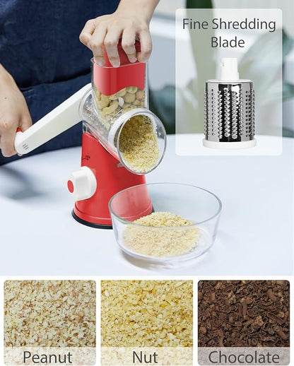 3-in-1 Vegetable Slicer: veggie cutter, nut shredder, potato maker