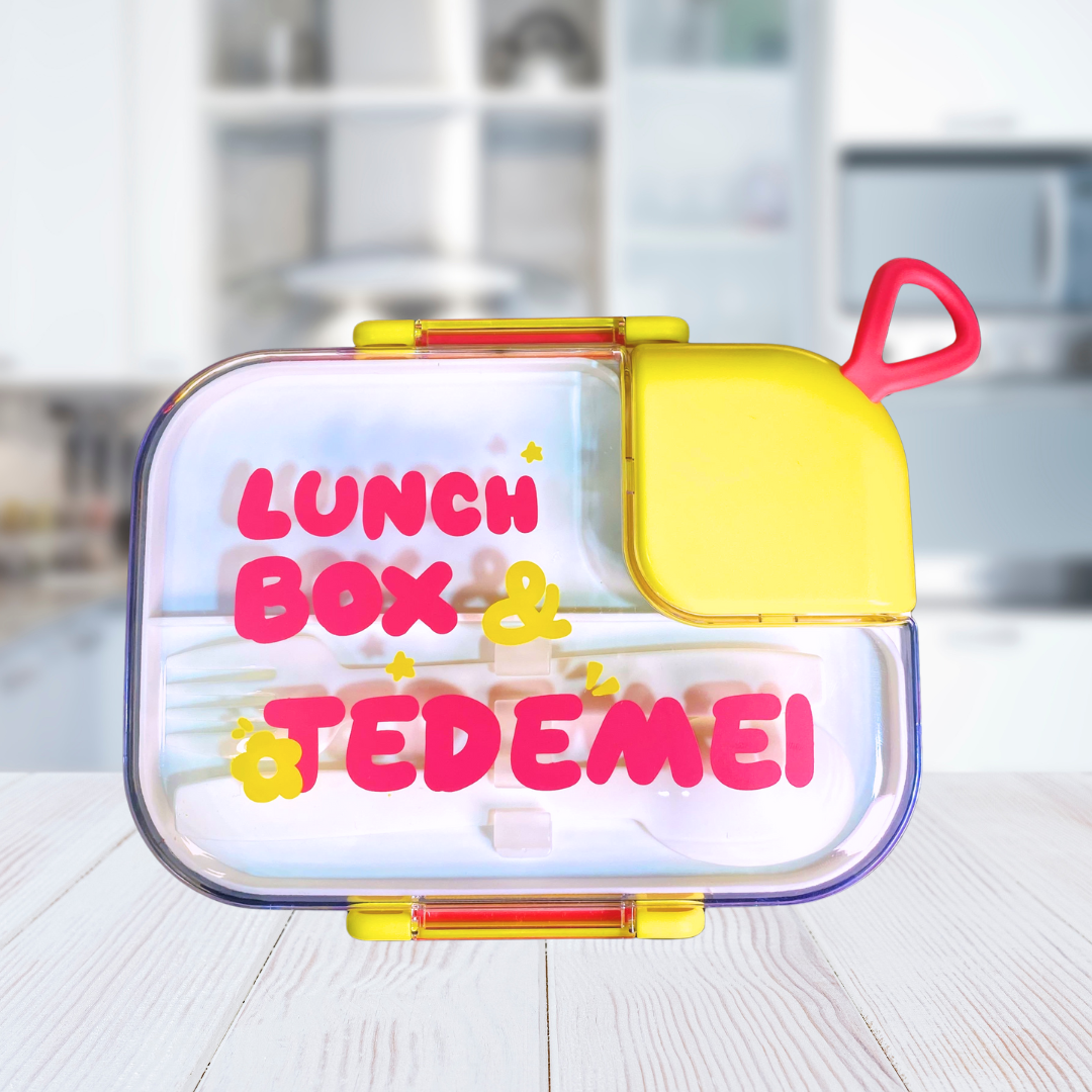 TEDE MEI STAINLESS STEEL LUNCH BOX | 2 GRID STAINLESS, 75O ML AND 450 ML LUNCH BOX